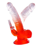 Realistic Dildo With Strong Suction Cups Vaginal Masturbation Sex Toys Massage G Spot And Clitoris Adult Anal Sex Toys For Women (S,Red)