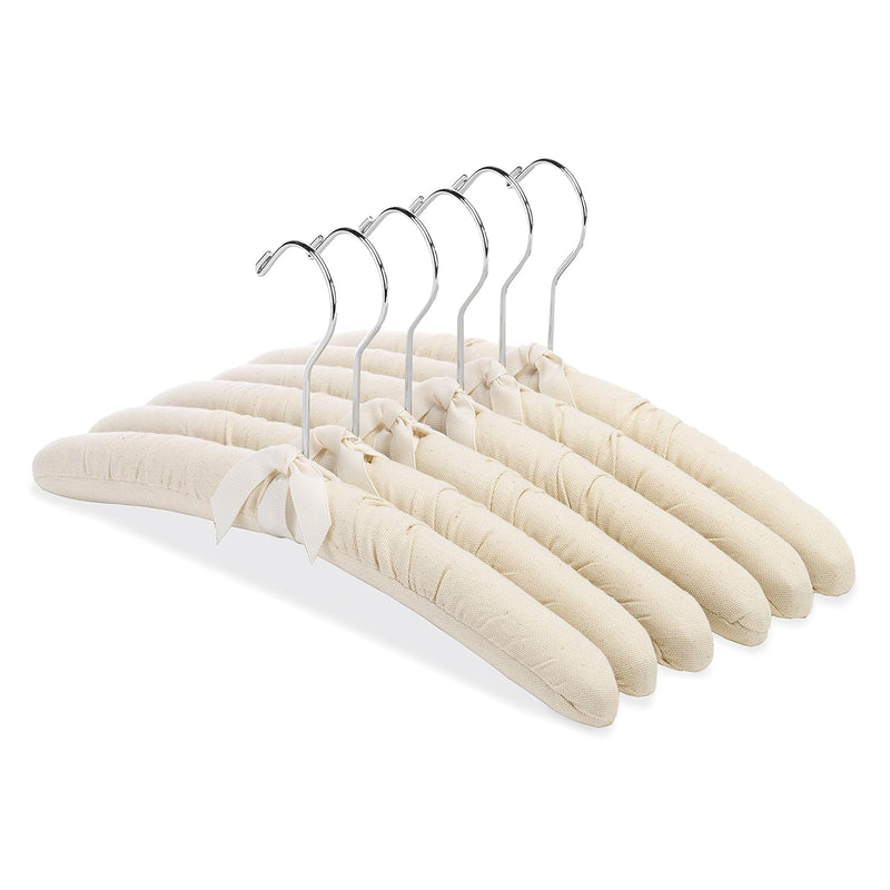 Padded Hangers-Canvas-Set Of 6, Length: 16" Width: 15" Height: 2", As Shown In T