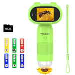 P30 Microscope For Kids, Portable 1000X Slides Digital Microscope With 2" Screen, Hd 16Mp Camera & 1080P Video, Pocket Coin Magnifying Glass With Light, Mini Handheld Magnifier For Trichome
