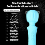 Vibrator Wand - Sexual Pleasure Tools For Women, Adult Toy, G Spot Vibrator, Clit Stimulator, Mini Vibrators, Dildo Massager With 20 Patterns & 9 Speeds, Portable Stick Massager (Blue)