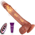 Thrusting Dildo Vibrator For G Spot Or Anal Stimulation, Realistic Silicone Dildos With 3 Thrusting & 9 Vibration & Heating & Remote Control, Adult Toys & Games For Women Men Couple Pleasure