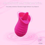 Clitoral Licking Vibrator Rose Sex Toy For Women, 2 In 1 Clitoral Nipple Stimulator With 10 Tongue Licking & 10 Vibrating Modes, Female Adult Sex Toys Anal Clit G Spot Vibrators For Sexual Pleasure