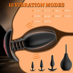 Anal Plug Vibrating Butt Plug - 5Pcs Anal Toys With 10 Vibration Modes, Anal Training Kit Prostate Massager, Remote Control Plugs Dildo Vibrator Adult Sex Toys For Men Women Couples Pleasure