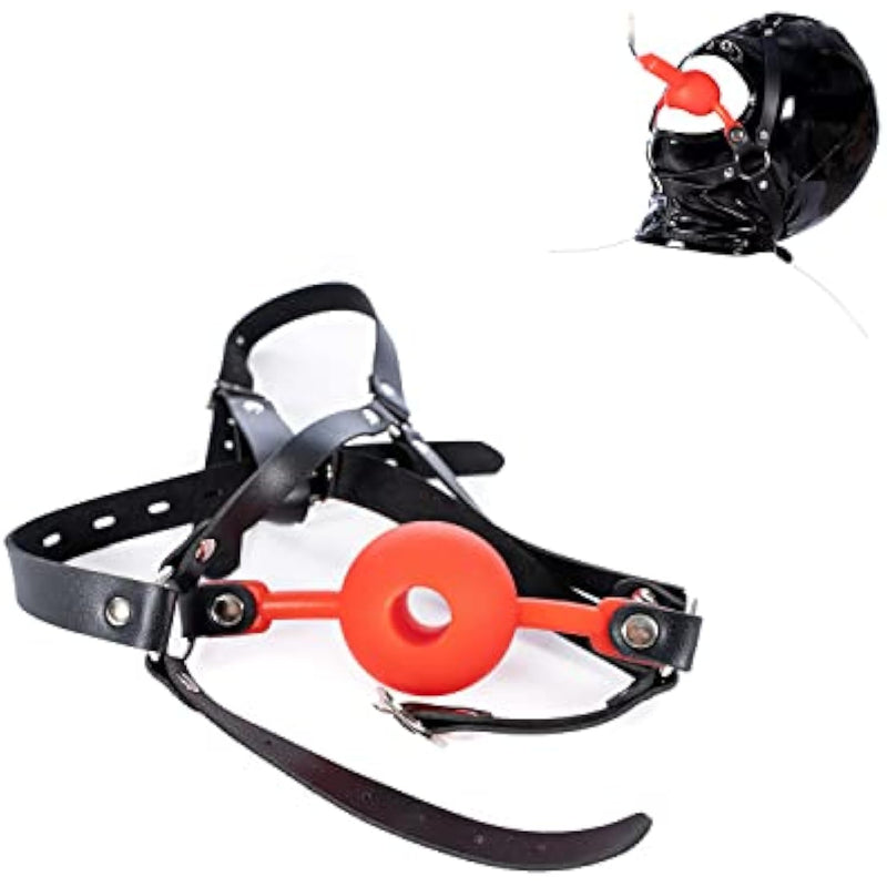 2in/5cm Silicone Macroporous Ball Mouth Plug Bondage Gags Muzzles. Personal Restraints Sex Toy para Kinky Tease Orgasm Sexual Restraints for Women Female Men Male Unisex (Red)