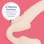 Lifelike Lover Luxe Strapless Strap On Vibrating Dildo - 9 Inch Silicone Realistic Dildo For Women - 12 Vibration Modes - Adult Sex Toy - Rechargeable & Waterproof - Flesh Pink