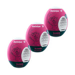 Masturbator Egg 3 Pack - Stroker For Male Masturbation, Portable Pleasure Sleeve, Super-Stretchy, No Lubricant Required, Disposable, Single-Use (Bubble)