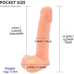 Silicone Realistic Mini Dildo, Beginner Anal Plug, 4.5 Inch Lifelike Realistic Dildo Mini Penis Sex Toy for Women Men Vaginal G-spot and Anal Play