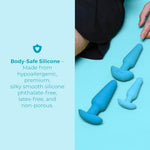 7-Piece Silicone Anal Training Kit for Adults - Blue