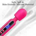 Vibrator Wand Sex Toy Personal Massager,Wand Vibrator & Clit Stimulator Vibrator With Display,Adult Sex Toy 10 Patterns & 4 Speeds Of Pleasure For Women Female (Rose Red)