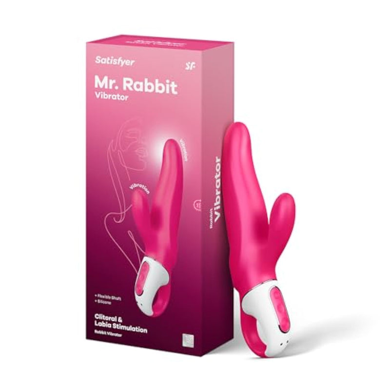 Mr. Rabbit Vibrator Sex Toy | Adult Toys For Women | Rabbit Vibrator With 2 Power Motors | Vibrating Sexual Pleasure Device | Stimulation Vibrators | Female Wellness Tools | Woman Sextoy