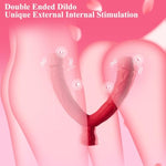 Double Dildo Lesbian Sex Toys 3 In 1 Realistic Dildo For 10 Vibrating Modes, Adult Sex Toy For Stimulation With G Spot Anal Prostate Strapless Realistic Silicone Massager For Men Women Games