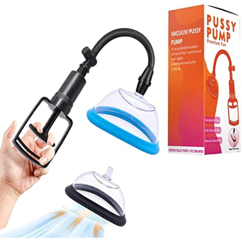 Manual Vagina Pump Clit Pump,Pussy Pump Sexual Enhancers Sex Toys For Women, Intense Vagina Pump System With Vacuum Release Valve, Manual Vagina Pump Clit Pump For Intense Stimulation Black