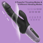 Thrusting Realistic Vibrators Dildo - Led Display G Spot Vibrator With 9 Thrusting & 9 Vibrating Modes For Clitoral, Rabbit Vibrator Silicone Vibrating Dildos Adult Sex Toys For Women