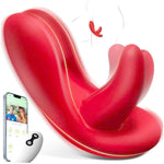 Tongue Oral Remote Control Wearable Vibrator, Couples Women Adult Sex Toys Games, App Mini Panty Vibrator Clitoral Vaginal Stimulator, 10 Vibrations Couple Female Kinky Sex Toy Game Play