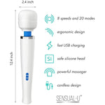 Vibrator Wand Massager – Rechargeable Sex Toy For Adults, Powerful Vibrating Sexual Stimulation Device For Womens, Handheld Personal Cordless Body Massage Wands, Usable With Attachments, 10 Speeds