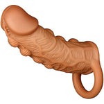 Silicone Cock Ring Penis Extension Sleeve With Vivid Glans And Veins Delay Ejaculation Sex Toys With O Ring Design For Men