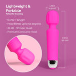 Vibrator Wand Sex Toys [Clit Stimulator Vibrators] - Hot Pink And Bullet Hum Massager - [Mini Vibrator Sex Toy] - Hot Pink