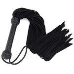 Bdsm Suede Flogger And Fetish Gear - Genuine Buffalo Leather Spanking Fetish Gear For Bondage Enthusiast, Black