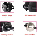 Metal Ball Cock Ring Adjustable Penis Stretcher Scrotal Pendant Weight Bearing Ring Male Penis Extender Chastity Device Sex Toys For Men (25Mm,Double Ball)