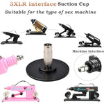 Sex Machine Attachment,3.94'' Suction Cup Adapter Dildo Holder With 3Xlr Connector For Sex Machine Love Machine Attachments