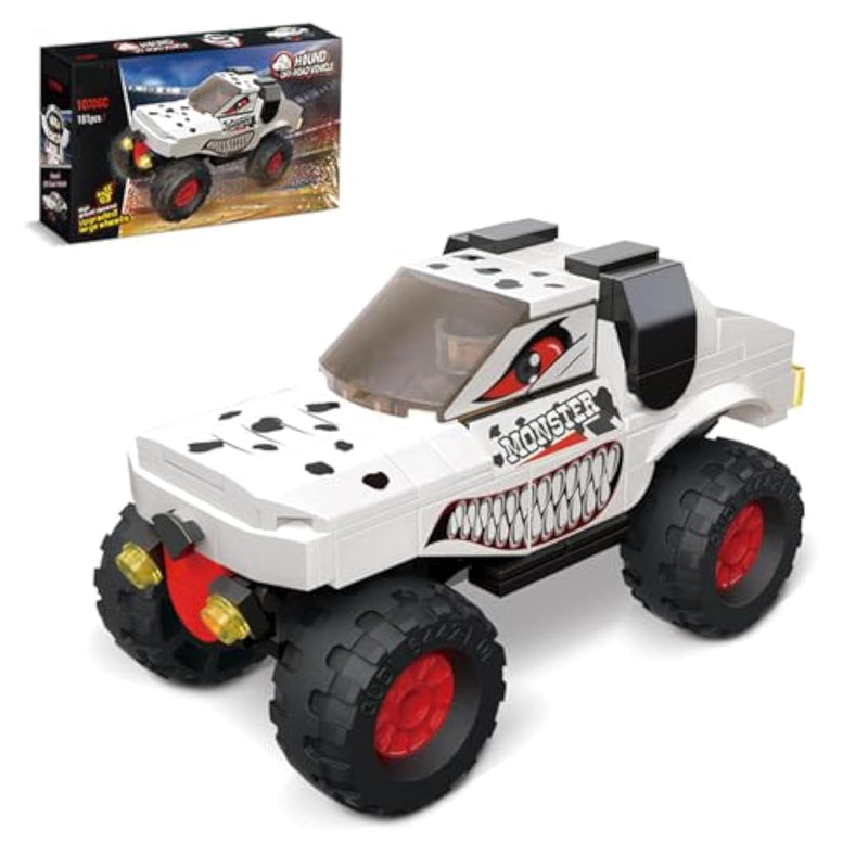 City Hound Truck Off-Road Building Blocks, Creative Birthday Gift Idea Christmas, Monster Truck Fun Building Blocks Set(181Pcs)
