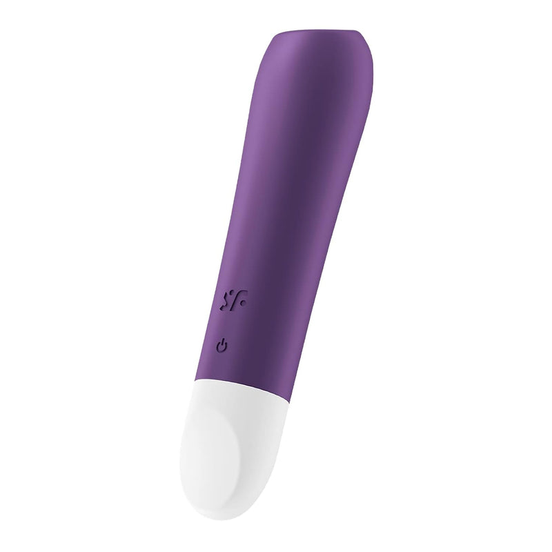 Ultra Power Bullet 2 Mini Bullet Vibrator - Clitoral Stimulator, Personal Massager, Wide Beveled Tip - Portable, Waterproof, Rechargeable, 10.5Cm (Violet)
