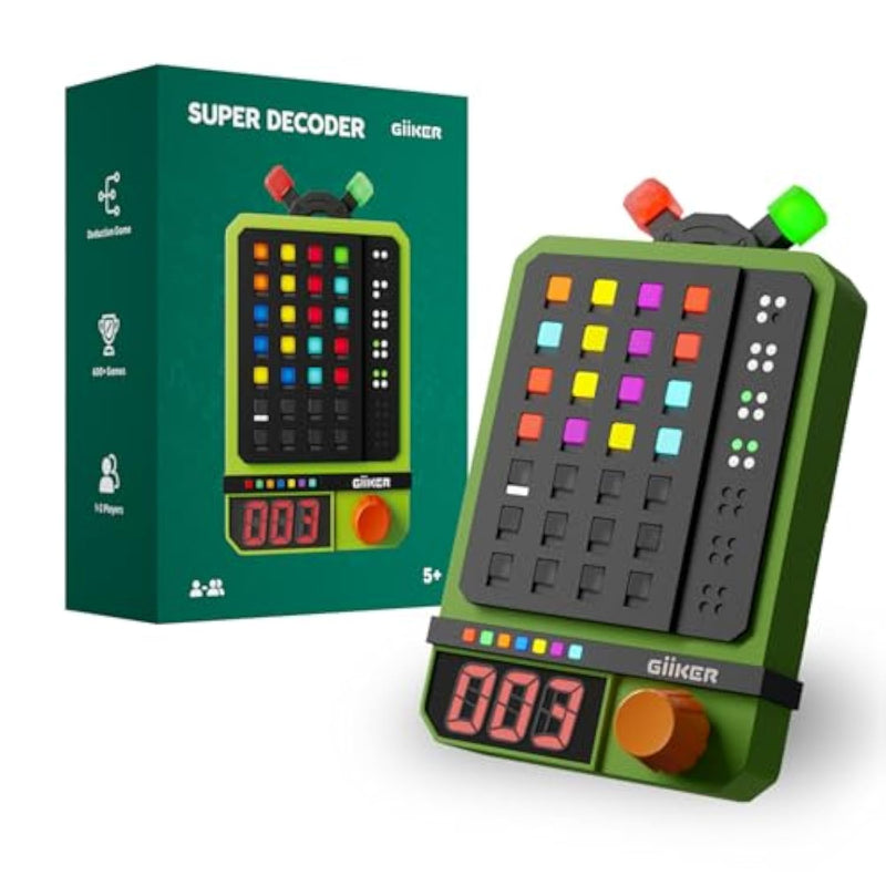 Super Decoder, 600-Level Code-Breaking Puzzle Game For 1-2 Players, Handheld Games For Kids And Adults, Birthday Gift For Boys And Girls, Travel Games For Road Trip