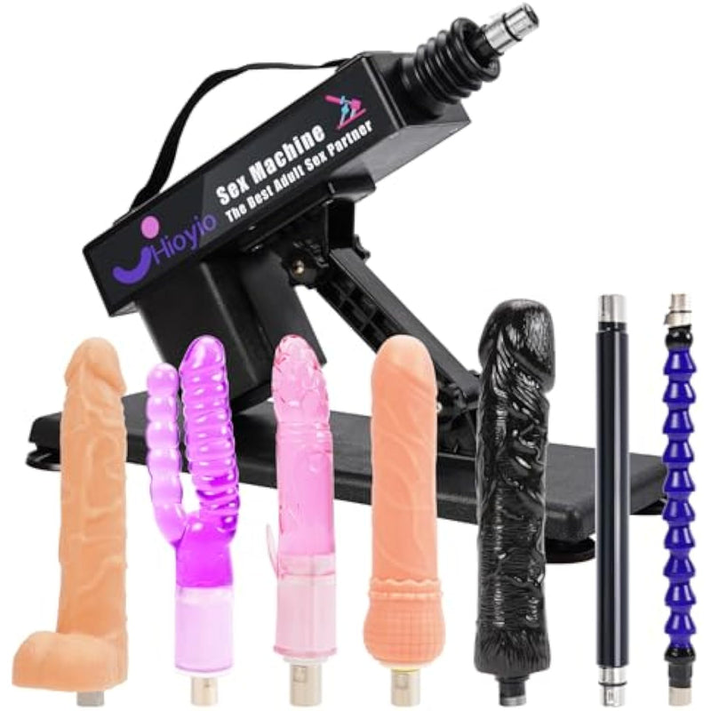 Sex Macine Automatic Thrusting Dildo Machine For Men With 7 Adult Realistic Dildo Attachments For Women Fucking Sex Toys For Couple With 3Xlr Connector