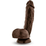 Eden Adult Sex Toy - Handcrafted Realistic Dildo With Suction Cup - 8.5 Inch Long - Flexible Lifelike Thick Dildo With Curved Shaft For G Spot Clitoral Anal Stimulation - Women Men & Unisex - Brown