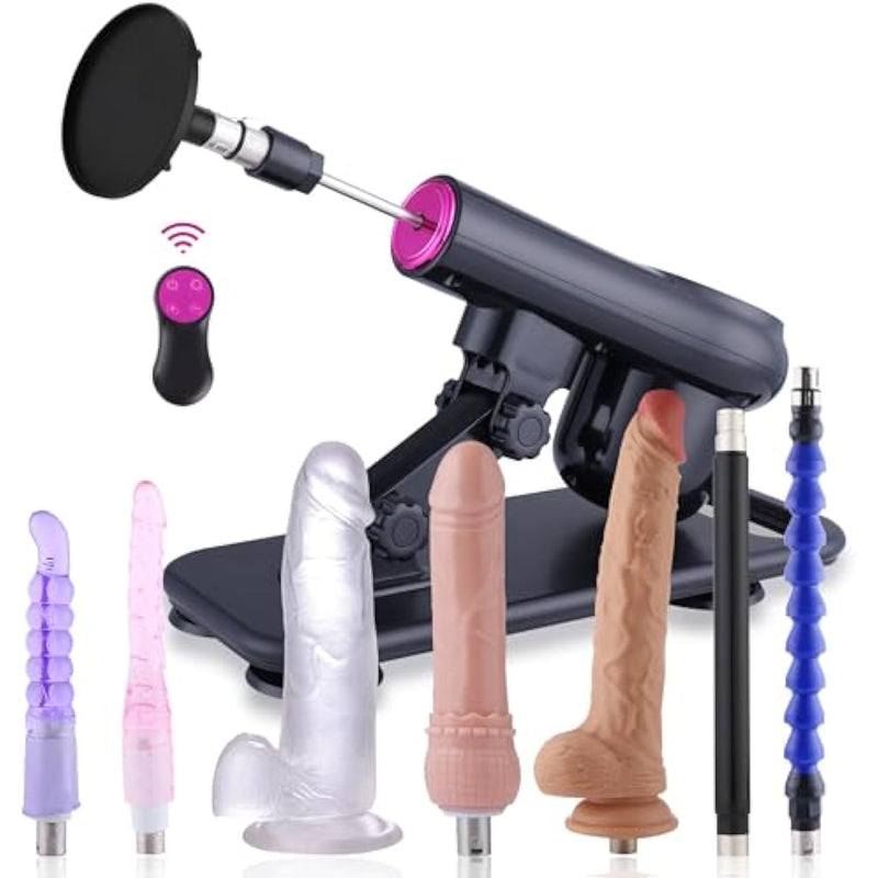 Sex Machine Dildo Machine For Women,Fuck Machine With Powerful Suction Cups,Thrusting Machine With 3Xlr Connector,Thrusting Machine With 8 Attachments Sex Toys