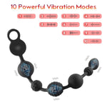 14 Inch Silicone Vibrating Anal Beads (S) + 15.7Inch Huge Anal Plug