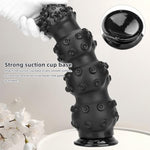 Anal Bead Butt Plug Dildo - Realistic G-Spot Anal Dildo Black Anus Dilator Sex Toy With Strong Suction Cup, Monster Dildo Anal Toy Butt Plug With 4 Stimulation Bead For Couple Men Women (S)
