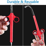 Lube Applicator Syringes, Lubricant Tube Shooter With Smooth Rounded Cap For Men, Women & Couples, Reusable, Easy Use & Clean [10Ml Scales][Red]