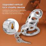 Male Chastity Device Cock Cage - Max Zinc Alloy Invisible Lock Chastity Cage With 3 Active Rings & Keys Adult Sex Toy For Men Penis Exercise And Abstinence | Large Size