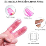 Adult Finger Vibrator Accessories,Silicone Finger Sleeve Vagina Clitoral Nipple G-Spot Stimulator For Women, Men & Couples With Sensational Pellet Design