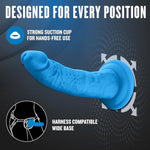 Neo Elite Adult Sex Toy 7.5" Luxury Realistic Dildo, 1.5" Thick Shaft, Silicone Sensa Feel Dual Density Ultra Silk Anal Pegging Strap On Harness Compatible Suction Cup, Hands Free Play