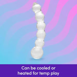 Sensual Glass Dildo | 7 Inch Large Beaded Dildo Couples Sex Tool | Long Anal Toy For Temperature Play | Curved Penis G Spot & Prostate Massager Adult Sex Toys For Women & Men | Clear