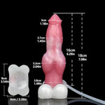 Small Medium Size Liquid Silicone Knotted Wolf Dog Dildo Squirting Dildo Anal Toy Butt Plug Adult Sex Toy For Women Couple Canine Style With Raised Knot Knotty