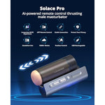 Solace Pro Automatic Male Masturbator Adjustable Male Stroker + Gush 2 Vibrating & Oscillating Penis Massager Cock Ring Adult Sex Toys & Games For Men