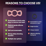 Silicone Cock/Penis Rings Set With 3 C-Ring Set - Helps Create Firmer And Thicker Erections - Side Tabs For Easy Removal And Adjustment Adult Sex Toys For Men Or Couple