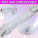 Penis Sleeve, Adult Sex Toys Cock Sleeve Penis Extender For Length & Girth Enhancement Thicken Penis Sheath, Male Sex Toys Penis Ring For Couples Transparent