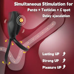 Penis Ring Vibrator Clitoral Stimulator With Vibrating Cock Ring Sex Toy For Men With G Spot Clitoris Vibrator Rechargeable Waterproof 10 Vibrations Adult Male Female Couples Pleasure?Black?