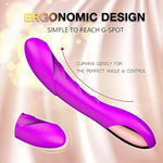 Clitoral G Spot Dildo Vibrator For Vagina Clitoris Anal Stimulation, Realistic Dildos Vibrators Adult Sex Toy Gift For Women Couples With 12 Powerful Vibrations– (Purple)