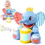 Baby Toys 6-12 Months, Elephant Musical Plush With Lights, Abcs, Animal Sounds, Numbers, Infant Early Learning Toy,Christmas Birthday Gifts For 6+ Month Boys &Girls