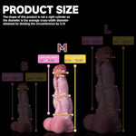 Thrusting Dildo - Realistic Horse Dildo With Strong Suction Cup, Thick Animal Penis For G-Spot, Anal Plug Fantasy Adult Sex Toy For Gay Women And Men Couples Pleasure (D219R-M)