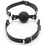 Adjustable Leather Bdsm Gag Suitable For Couples Restraints Sex Toys Open Mouth Ballgag Muzzles Adult Role Play
