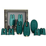 Nave Vibrating Nipple Clamps | Sex Toys For Women | 8 Vibration Modes W/Dual Motors Built-In Tips | Sleek & Slim Design | Turquoise Green