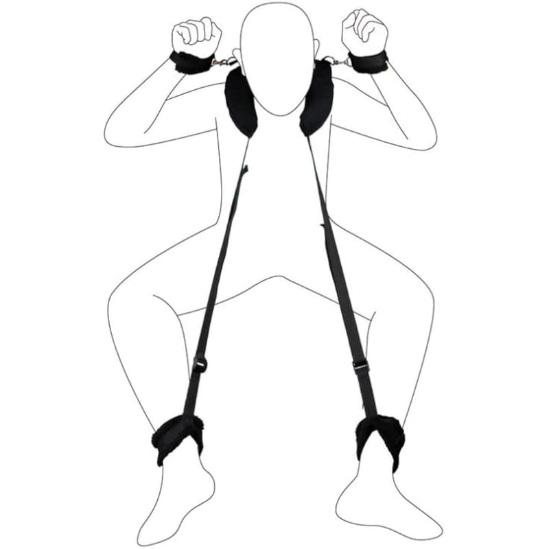 Bdsm Bondage Restraints Kit Sex Swing Sling Adult Sex Toys With Adjustable Sex Handcuffs Ankle Leg Straps With U-Shaped Pillow Bed Restraints Sets For Sm Game Beginner Couples Sex Pleasure