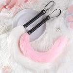 Faux Fox Tail Flogger Whip - Sm Bondage Paddle, Sex Tickler Teaser For Women, Men & Couples - Orgasm Training Stimulator & Sex Spanking Toy - Soft Faux Fur, Black Handle, Sexy Fetish Toy