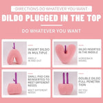 Sex Pillow Dildo Pillow Inflatable Sex Position Pillow Dildo Mount With Dice Sex Furniture For Couples (Pink)